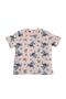 Girls' Pajama Set with Stitch and Heart Pattern, 100% Cotton Single Jersey Fabric, Short Sleeves, Crew Neck - 5