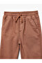 Cotton Lace-Up Waist Gabardine Jogger Pants - 6