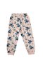 Girls' Pajama Set with Stitch and Heart Pattern, 100% Cotton Single Jersey Fabric, Short Sleeves, Crew Neck - 7