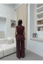 Women's Vest Embroidery Beaded Embellished Waist-Adjustable Vest and Pants Set - 4