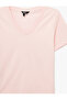 Cotton Short Sleeve V-Neck Sports T-Shirt - 5