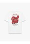 Crew Neck Short Sleeve Cotton Back Printed T-Shirt - 5