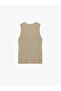Crew Neck Sleeveless Slim Knitwear Blouse - 4