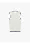 Contrast Detailed Crew Neck Sleeveless Knitwear Blouse - 4
