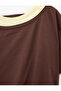 Comfortable Fit Athlete Detailed Crew Neck Cotton Crop T-Shirt - 5