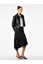Asymmetrical Cut Regular Waist Lace Detailed Satin Skirt - 2