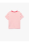 Striped Red Baby Girl T-Shirt 6Smg10138Ak - 4
