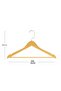 3-Piece Gold Hook Wooden Look Plastic Clothes Hanger, Clothes Hanger 25X44.5X1 - 7