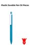 Plastic Ballpoint Pen 50Pcs Press-Type Ballpoint Pen School Business Office Ballpoint Pen - 4