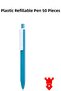 Plastic Ballpoint Pen 50Pcs Press-Type Ballpoint Pen School Business Office Ballpoint Pen - 2