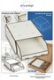 Hidden Drawer Organizer under Desk Storage Container White Color Model 6 - 8