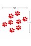 Red Paw Print Sticker Set 8 Pieces – Vehicle, Laptop, Wall Decoration – 11.4X10.9 cm - 2