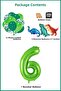 6-Year-Old Dinosaur Set; Number Foil, 3 Mini Dinosaurs and 10 Balloons - 3