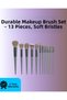 Strong Holding Soft Bristle Makeup Brush Set for Powder and Cream Products 13 Pieces