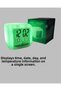 7 Color Changing Cube Alarm Clock with Thermometer and Calendar Features - 3