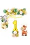 Cylan and Cute Rabbit Foil Ballon Gold Age Ballon Birthday Party Set Ornament