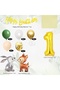 Cylan and Cute Rabbit Foil Ballon Gold Age Ballon Birthday Party Set Ornament - 2