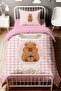 Daisy Capybara Patterned Single Baby Kids Duvet Cover Set - 2