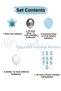 Light Blue 3 Year Old Number Balloon Set Blue Star Foil Birthday & Special Day Decoration Balloon Bouquet - 2