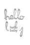 Hello Baby Baby Foil Balloon Baby Shower Set - 3