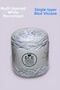 White, Multi-Stranded Italian Mercerized Yarn with One Layer of Blue Shiny Viscose Design Knitting Yarn (200 Gr.) - 2