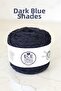 Two Shades of Navy Blue, Marbled, Twisted Bamboo Cotton Knitting Yarn (200 Gr.) - 2