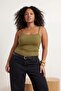 White-Green 2-Pack Strappy Cropped Fitted Stretchy Knitted Undershirt Tbbss26Cv00002 - 5