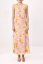 Pink Floral Pattern Halter Neck Maxi Woven Dress Twoss26El00319 - 3