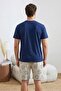 Indigo Regular Cut Printed Cotton Pajama Set Tmnss26Pt00031 - 3