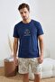 Indigo Regular Cut Printed Cotton Pajama Set Tmnss26Pt00031 - 2