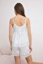 White More Sustainable Scallop Detailed Viscose Woven Pajama Set Thmss26Pt00134 - 7