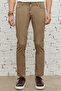 Men's Beige Slim Fit Slim Fit 5 Pocket Dobby Flexible Trousers