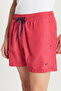 Men's Red Quick Dry Side Pockets Patterned Standard Fit Regular Cut Swim Shorts Swimwear - 6
