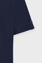 Men's Navy Blue Comfort Fit Relaxed Cut Button Collar Linen Look 100% Cotton Short Sleeve Shirt - 8