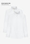 Men's White 2-Piece Cotton Oxford Easy-Iron Slim Fit Slim Fit Shirt Pack