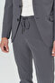 Men's Anthracite Slim Fit Slim Fit Swallow Neck Tie Waist Suit - 8
