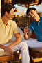 Men's Yellow 100% Cotton Non-Curling Pique Polo Collar Slim Fit Slim Fit T-Shirt - 7