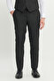 Men's Black-Anthracite Slim Fit Slim Fit Mono Collar Cover Pocket Vest Suit - 7