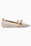 Women's Knitwear Ballerina Pointed Toe Bowknot Daily Ballerina Maris Beige - 2