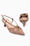 Women's Suede Stiletto Pointed Toe Strappy Open Back Heeled Shoes Cora Mink - 3