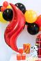 Fire Shaped Balloon Set of 3. Fire Department Fire Balloon Concept Foil Balloon Set - 4