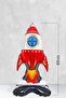 Standing Rocket Balloon Space Concept Birthday Balloon Large Rocket 85cm - 3