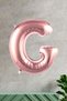 Letter g Rose Gold Foil Balloon 100 cm 40 Inch 1 Meter Initial Letter Balloon