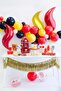 Fire Shaped Balloon Set of 3. Fire Department Fire Balloon Concept Foil Balloon Set - 5