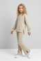 Girls' Cotton Tracksuit Set – Print Detail, Flared Crew Neck - 2