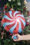 Red Candy Balloon Round Christmas Foil Balloon 45cm