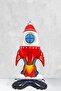 Standing Rocket Balloon Space Concept Birthday Balloon Large Rocket 85cm - 2