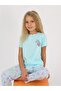 Girl's Short Sleeve 100% Cotton Button Detailed Dreamer Pajama Set