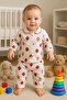 Sleeve figured Strawberry patterned baby children's pajama set - 2