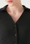 Black Elastic Waist Pants Shirt Set 3003 - 4